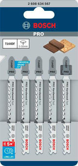 BOSCH Stichsägeblatt T 234 X HCS 5 Stück für Hartholz und Laminat