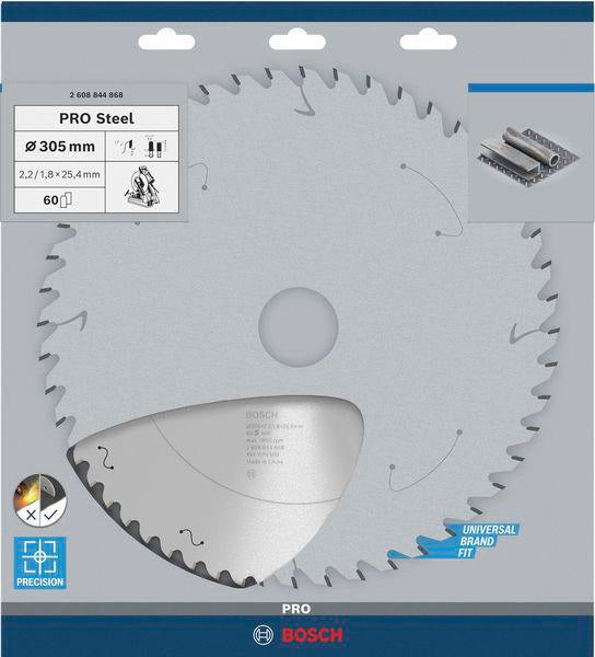 BOSCH Kreissägeblatt PRO Steel HLTCG 254 mm, 52 Zähne, für Metall-Gehrungssägen