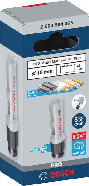Bosch Lochsäge PRO Multi Material PC Plus 102 mm – HSS mit 8% Kobalt für Stahl und Trockenbau