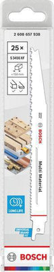 BOSCH Säbelsägeblatt S 611 DF, 150 mm, Bi-Metall, TPI 6, 5 Stück – für Holz und Metall