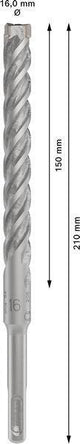 Bosch Hammerbohrer PRO SDS plus-5X, Ø 10,0 mm, Arbeitslänge 100 mm, SDS plus, Vierschneider für Stahlbeton