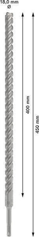 Bosch Hammerbohrer PRO SDS plus-5X, Ø 10,0 mm, Arbeitslänge 100 mm, SDS plus, Vierschneider für Stahlbeton