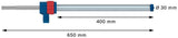 BOSCH Hammerbohrer-Set EXPERT SDS Clean max-8X, 20,0 mm, 650 mm – Staubarm bohren in Stahlbeton