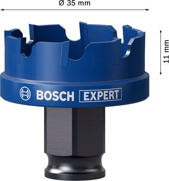 BOSCH Lochsäge EXPERT Sheet Metal D.20mm, Schnitt-T.5mm, Power Change Plus – für Edelstahl und härtesten Stahl