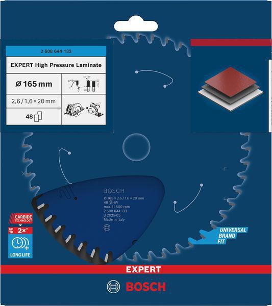 BOSCH Kreissägeblatt Expert for High Pressure Laminate 160 mm Z48 TR-F für saubere Schnitte