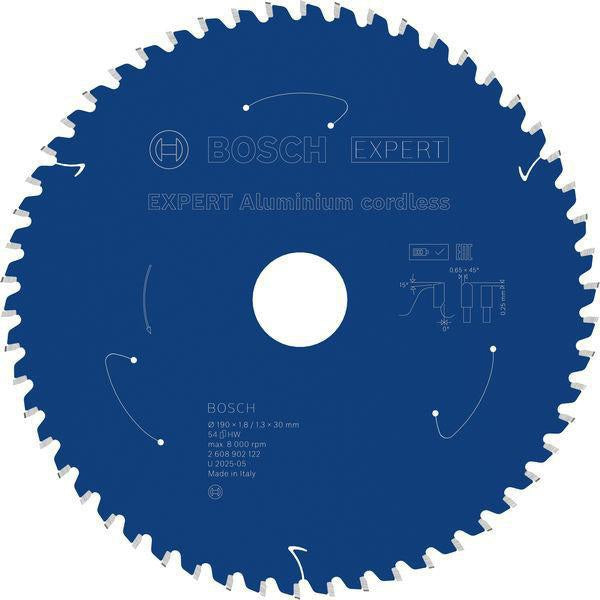 BOSCH Kreissägeblatt EXPERT Aluminum AD 165 mm Z.54 HLTCG – Extraschmale Schnittfuge