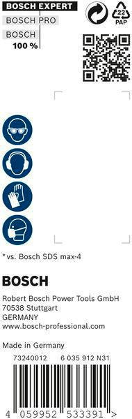 BOSCH Hammerbohrer Expert SDS max-8X Ø12 mm, Arbeitslänge 200 mm
