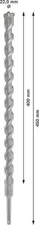 Bosch Hammerbohrer PRO SDS plus-5X, Ø 10,0 mm, Arbeitslänge 100 mm, SDS plus, Vierschneider für Stahlbeton