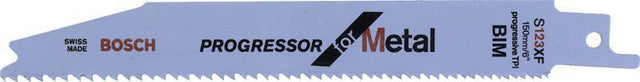 Bosch Säbelsägeblatt S 123 XF Progressor for Metal, 150 mm, TPI 8-14, 5er Pack