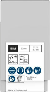 Bosch Stichsägeblatt PRO Metal medium T121AFC, 92 mm, BIM, AlTiN-beschichtet