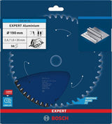 BOSCH Kreissägeblatt EXPERT for Alu.AD 160 mm Z.52 HLTCG für saubere Aluminium-Schnitte