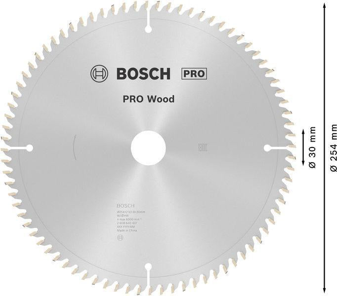Bosch Kreissägeblatt PRO Wood AD 160 mm Z24 WZ für präzise Holzschnitte