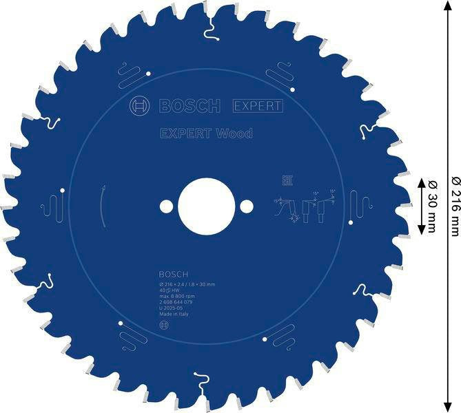 Bosch Kreissägeblatt Expert Wood AD 160 mm Z.24 WZ – Hartmetall-Sägeblatt für Akkusägen