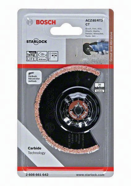 Bosch Segmentsägeblatt ACZ 85 RT3 Carbide-RIFF Starlock 85 mm für Mörtel und Abrasive