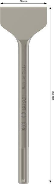 BOSCH Fliesenmeißel SDS-max 300 mm x 80 mm – Schlagwerkzeug für Wand- und Bodenfliesen