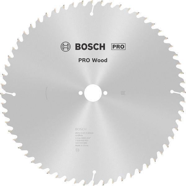 Bosch Kreissägeblatt PRO Wood AD 160 mm Z24 WZ für präzise Holzschnitte