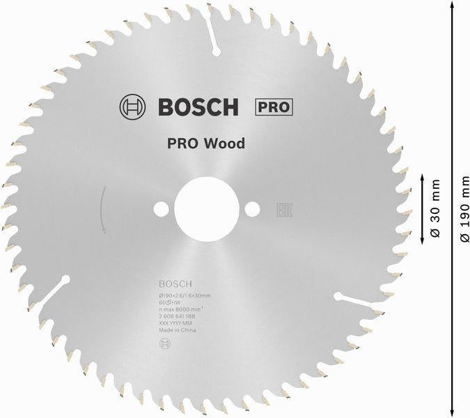 Bosch Kreissägeblatt PRO Wood AD 160 mm Z24 WZ für präzise Holzschnitte