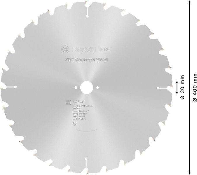 Bosch Kreissägeblatt Construct Wood AD 315 mm Z.20 WZ – Für Baustellenholz mit Fremdkörpern