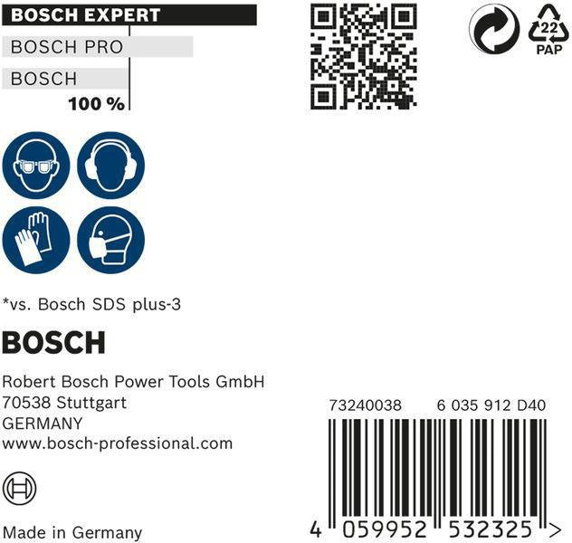 Bosch Expert SDS-7X Hammerbohrer 5 mm, 10 Stück, SDS-plus, Carbide Technology