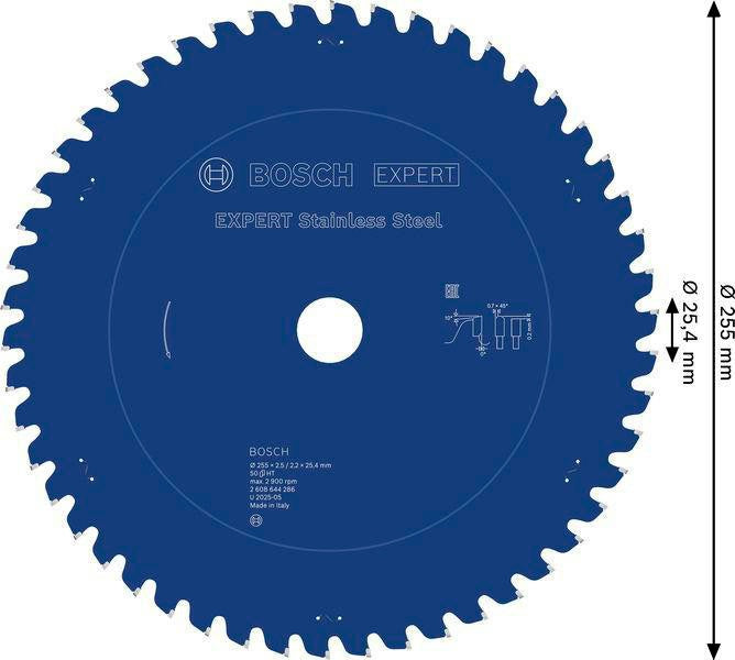 Bosch EXPERT Stainless Steel Kreissägeblatt 230 mm, 46 Zähne, für Edelstahl