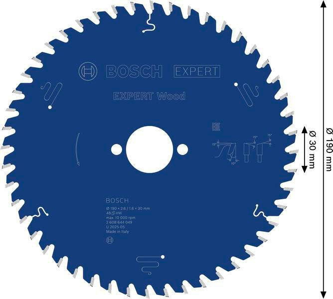 Bosch Kreissägeblatt Expert Wood AD 160 mm Z.24 WZ – Hartmetall-Sägeblatt für Akkusägen
