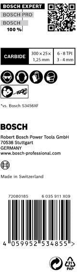Bosch Säbelsägeblatt Expert Multimaterial 150 mm, TPI 6-8, S-Schaft