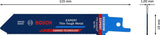 Bosch Expert Thin Tough Metal Säbelsägeblatt S522EHM 115 mm TPI 18 für Edelstahl