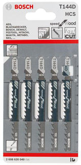 BOSCH Stichsägeblatt T 111 C HCS 100 mm 5 Stück für Holz und Kunststoff
