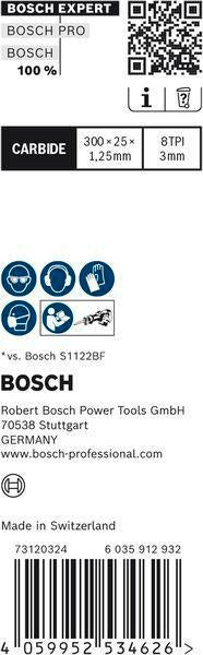 Bosch Säbelsägeblatt Expert Thick Tough Metal S955CHC, 150 mm, TPI 8, für dickes zähes Metall