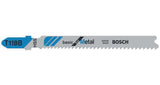 BOSCH Stichsägeblatt T 118 B HSS für Metall, 100 Stück, Zahnteilung 1,9-2,3 mm
