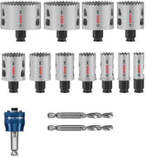 BOSCH Lochsägen-Set PRO Multi Material PC Plus 14-teilig 20-76 mm HSS mit 8% Kobalt