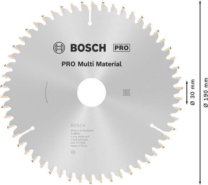 BOSCH Kreissägeblatt Multi Material 160 mm 42 Zähne HLTCG für Holz, Aluminium und Kunststoff