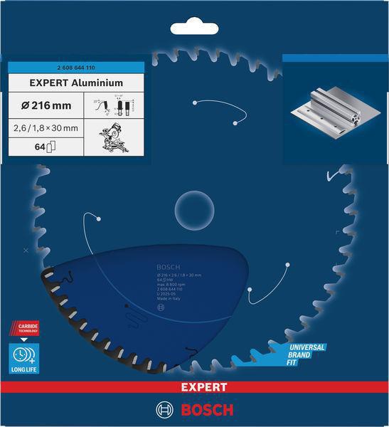 BOSCH Kreissägeblatt EXPERT for Alu.AD 160 mm Z.52 HLTCG für saubere Aluminium-Schnitte