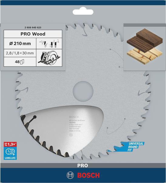 Bosch Kreissägeblatt PRO Wood AD 160 mm Z24 WZ für präzise Holzschnitte