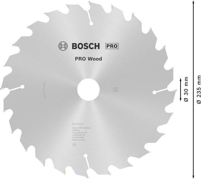 Bosch Kreissägeblatt PRO Wood AD 160 mm Z24 WZ für präzise Holzschnitte