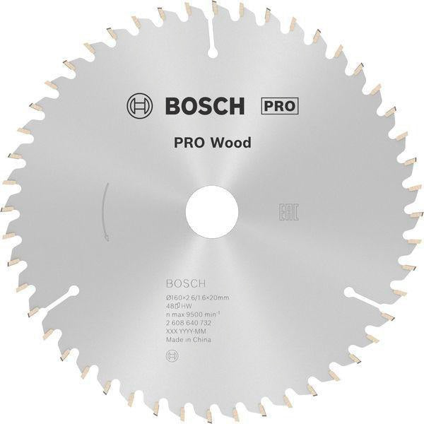 Bosch Kreissägeblatt PRO Wood AD 160 mm Z24 WZ für präzise Holzschnitte