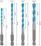 Bosch EXPERT HEX-9 Multi Construction Bohrer-Set 4-teilig Ø 4/5/6/8 mm