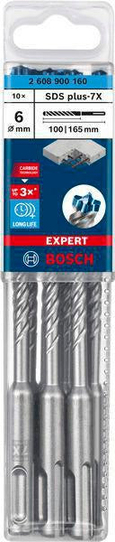 Bosch Expert SDS-7X Hammerbohrer 5 mm, 10 Stück, SDS-plus, Carbide Technology