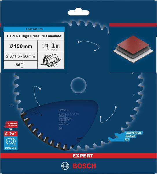 BOSCH Kreissägeblatt Expert for High Pressure Laminate 160 mm Z48 TR-F für saubere Schnitte