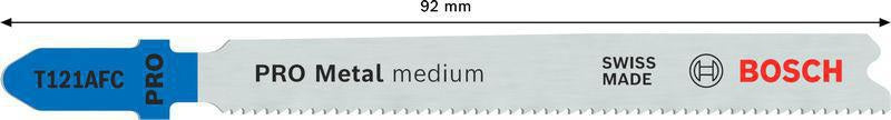 Bosch Stichsägeblatt PRO Metal medium T121AFC, 92 mm, BIM, AlTiN-beschichtet