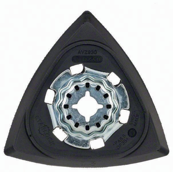 BOSCH Schleifplatte AVZ 93 G Dreieck Starlock – Mikro-Klett für schnellen Schleifblattwechsel