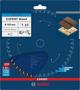 Bosch Kreissägeblatt EXPERT Wood AD 165 mm Z.32 WZ für präzise Holzschnitte