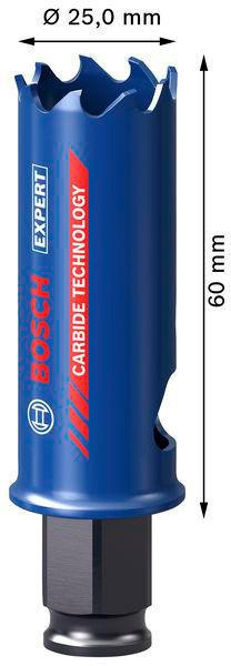 Bosch Lochsäge EXPERT Multi Material 25 mm – Carbide Technology für Holz, Metall & Fliesen