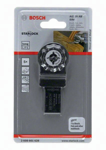 BOSCH Tauchsägeblatt AIZ 20AB Starlock 20 mm Breite 30 mm Eintauchtiefe 5er Pack
