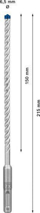 Bosch Expert SDS-7X Hammerbohrer 5 mm, 10 Stück, SDS-plus, Carbide Technology