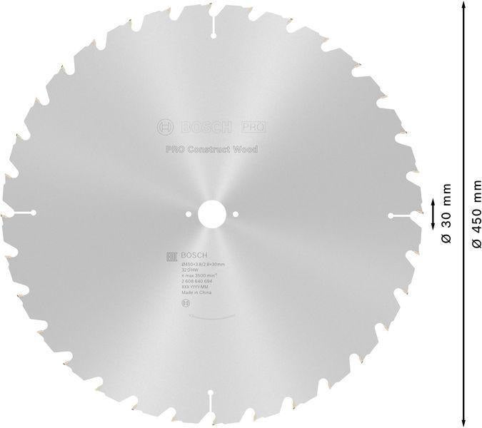Bosch Kreissägeblatt Construct Wood AD 315 mm Z.20 WZ – Für Baustellenholz mit Fremdkörpern