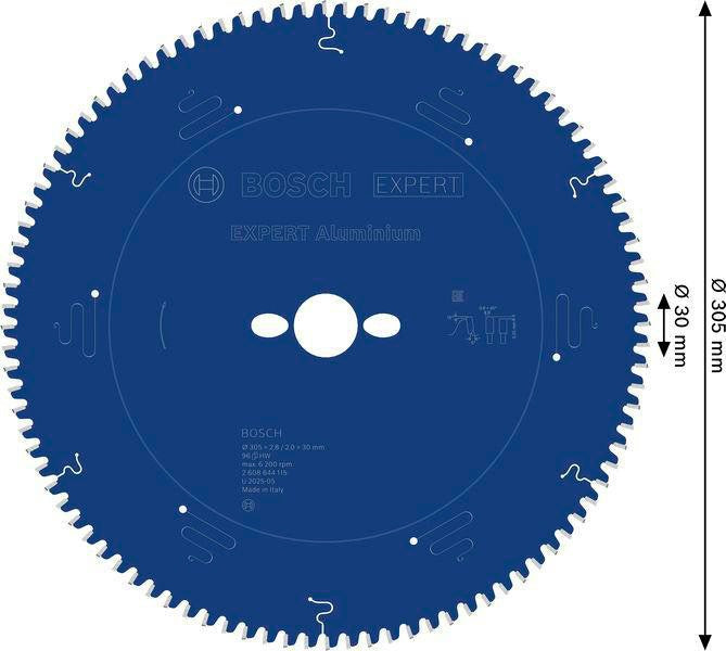 BOSCH Kreissägeblatt EXPERT for Alu.AD 160 mm Z.52 HLTCG für saubere Aluminium-Schnitte