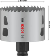 Bosch Lochsäge PRO Multi Material PC Plus 102 mm – HSS mit 8% Kobalt für Stahl und Trockenbau