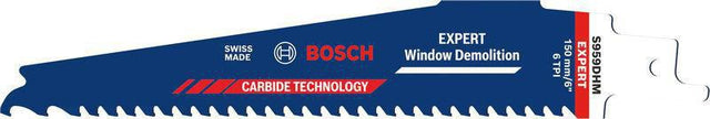 Bosch Expert Window Demolition S 956 DHM Säbelsägeblatt 150 mm Carbide für Holz, Kunststoff & Verbundwerkstoff