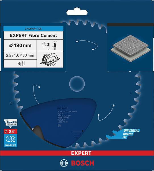 BOSCH Kreissägeblatt Expert for Fibre Cement AD 160 mm Z4 TCG – Für Faserzement